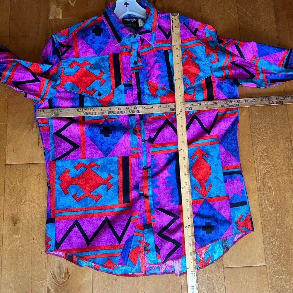 Wrangler Vintage Geometric Button-Down Brushpopper shirt - Picture 12 of 12